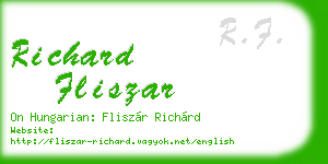 richard fliszar business card